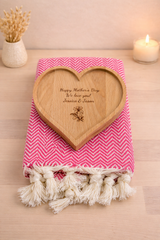 Limited Ed: Personalized Wooden Heart Tray set