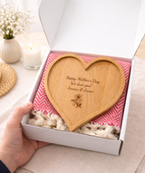 Limited Ed: Personalized Wooden Heart Tray set